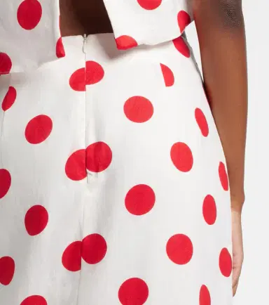 Cala de la Cruz Bruna polka-dot linen maxi skirt | Thumbnail 6