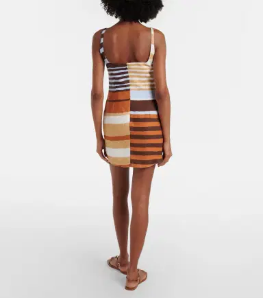 Cala de la Cruz Siela striped linen minidress | Thumbnail 5