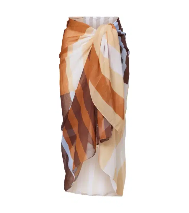 Luana striped beach cover-up