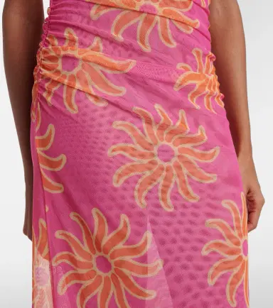 Cala de la Cruz Daphne printed mesh midi dress | Thumbnail 2 Cala de la Cruz Daphne printed mesh midi dress | Thumbnail 2