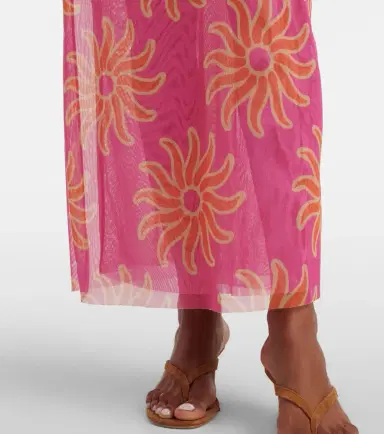 Cala de la Cruz Daphne printed mesh midi dress | Thumbnail 6 Cala de la Cruz Daphne printed mesh midi dress | Thumbnail 6