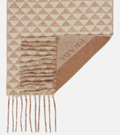 Prada Symbole wool and cashmere scarf | Thumbnail 3