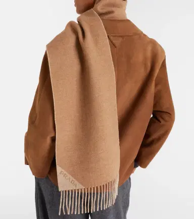 Prada Symbole wool and cashmere scarf | Thumbnail 4