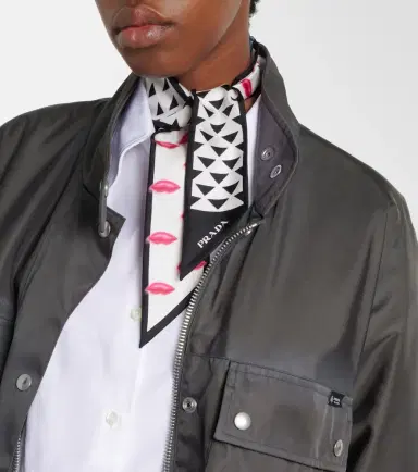 Prada Printed silk twill scarf | Thumbnail 5