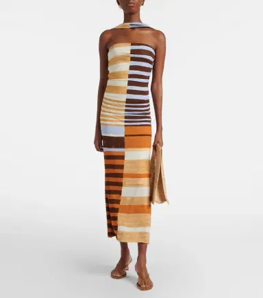 Cala de la Cruz Ornella striped midi dress | Thumbnail 4