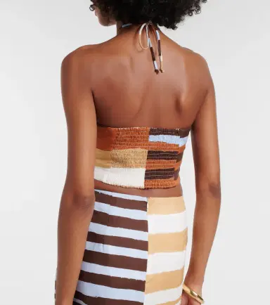 Cala de la Cruz Lodi striped linen crop top | Thumbnail 2