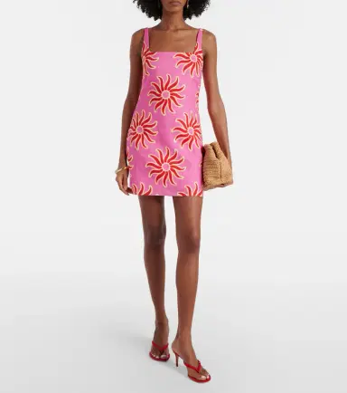 Cala de la Cruz Printed linen minidress | Thumbnail 4