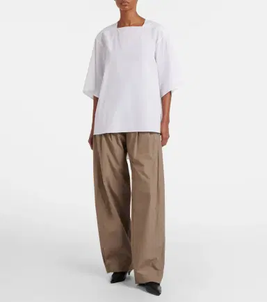 The Row Iven cotton poplin wide-leg pants | Thumbnail 3 The Row Iven cotton poplin wide-leg pants | Thumbnail 3