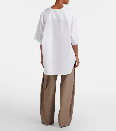 The Row Iven cotton poplin wide-leg pants | Thumbnail 4 The Row Iven cotton poplin wide-leg pants | Thumbnail 4