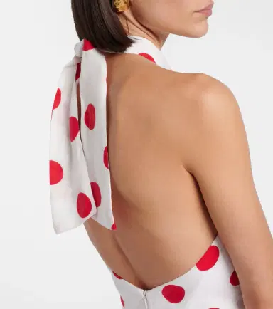 Cala de la Cruz Veneta polka-dot halterneck linen minidress | Thumbnail 4