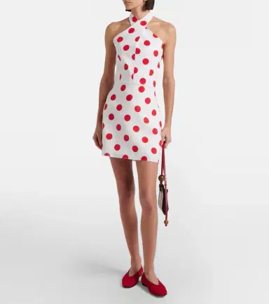 Cala de la Cruz Veneta polka-dot halterneck linen minidress | Thumbnail 6