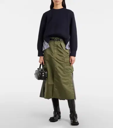 Sacai Striped cotton-blend sweatshirt | Thumbnail 5 Sacai Striped cotton-blend sweatshirt | Thumbnail 5