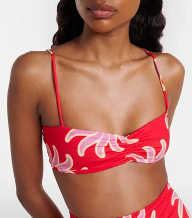 Cala de la Cruz Lilo printed ruched bikini top | Thumbnail 3