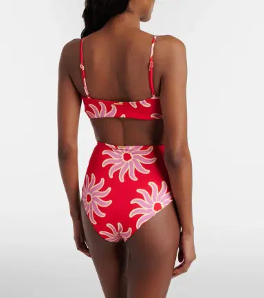 Cala de la Cruz Lilo printed ruched bikini top | Thumbnail 4
