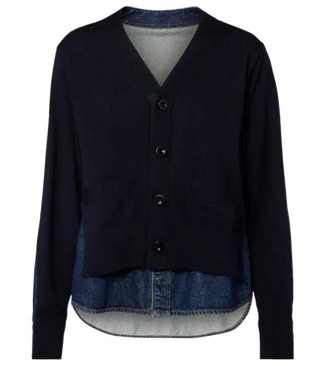Sacai Cotton-blend cardigan