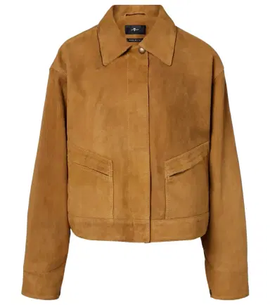 7 For All Mankind Cropped suede jacket | Thumbnail 1 7 For All Mankind Cropped suede jacket | Thumbnail 1