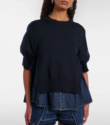 Sacai Layered denim shirt | Thumbnail 2