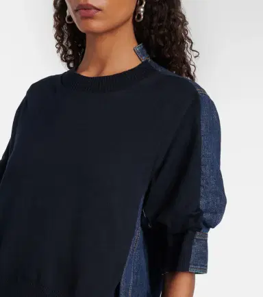 Sacai Layered denim shirt | Thumbnail 4