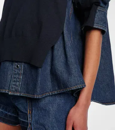 Sacai Layered denim shirt | Thumbnail 5