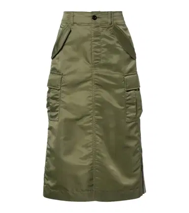 Sacai Pleated midi skirt | Thumbnail 1 Sacai Pleated midi skirt | Thumbnail 1