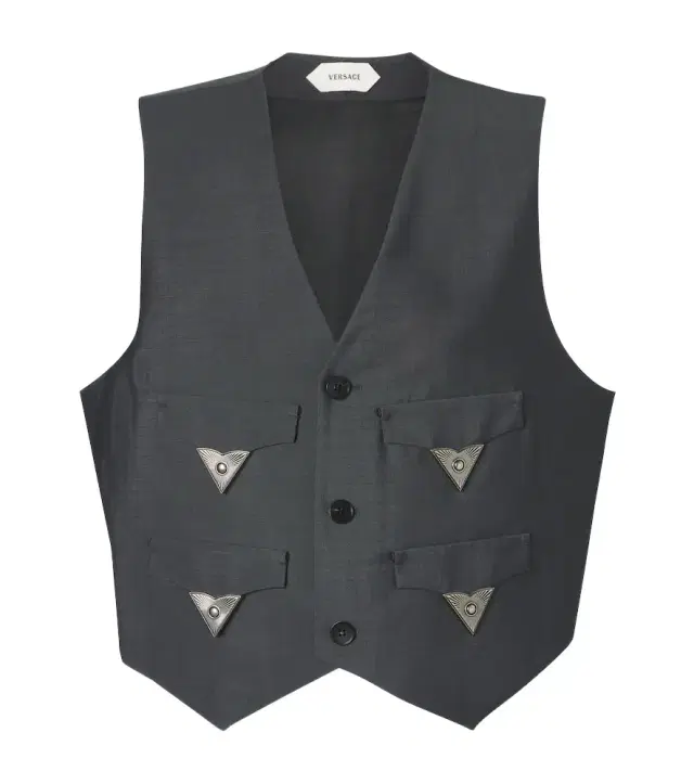 Embellished wool and mohair vest