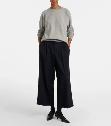 The Row Lior wool gabardine wide-leg pants | Thumbnail 4 The Row Lior wool gabardine wide-leg pants | Thumbnail 4