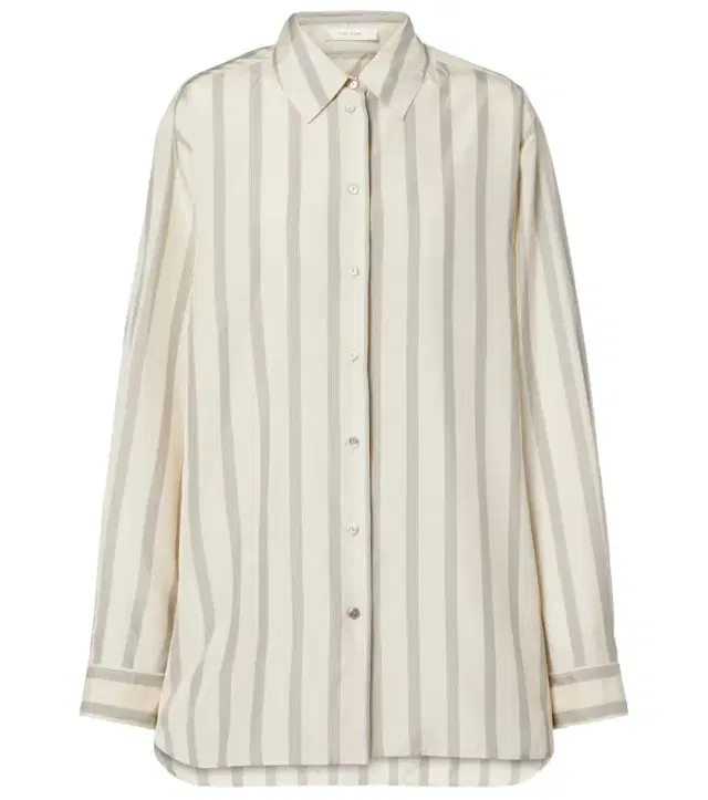 The Row Sisilia striped silk shirt