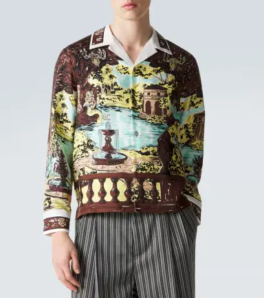 Versace Printed silk shirt | Thumbnail 2