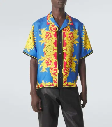 Versace Printed silk bowling shirt | Thumbnail 2 Versace Printed silk bowling shirt | Thumbnail 2