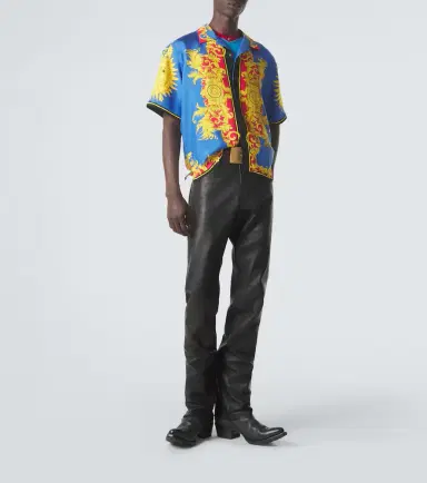 Versace Printed silk bowling shirt | Thumbnail 4 Versace Printed silk bowling shirt | Thumbnail 4