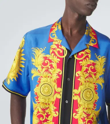 Versace Printed silk bowling shirt | Thumbnail 5 Versace Printed silk bowling shirt | Thumbnail 5