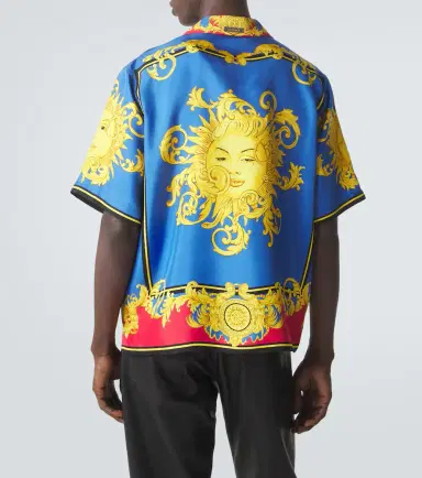 Versace Printed silk bowling shirt | Thumbnail 6 Versace Printed silk bowling shirt | Thumbnail 6