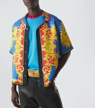 Versace Printed silk bowling shirt | Thumbnail 7 Versace Printed silk bowling shirt | Thumbnail 7