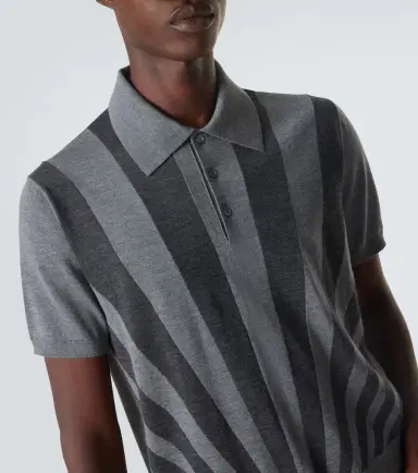 Versace Intarsia virgin wool polo sweater | Thumbnail 3 Versace Intarsia virgin wool polo sweater | Thumbnail 3