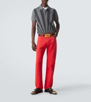 Versace Intarsia virgin wool polo sweater | Thumbnail 7 Versace Intarsia virgin wool polo sweater | Thumbnail 7