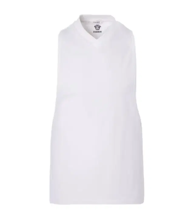 Cotton-blend jersey tank top
