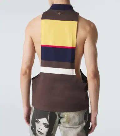 Versace Striped cotton tank top | Thumbnail 3 Versace Striped cotton tank top | Thumbnail 3