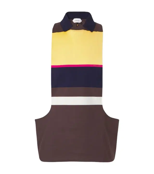 Versace Striped cotton tank top