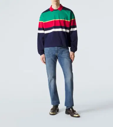 Versace Colorblocked cotton jersey polo sweatshirt | Thumbnail 4 Versace Colorblocked cotton jersey polo sweatshirt | Thumbnail 4