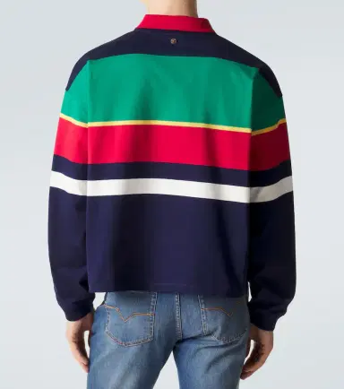 Versace Colorblocked cotton jersey polo sweatshirt | Thumbnail 5 Versace Colorblocked cotton jersey polo sweatshirt | Thumbnail 5