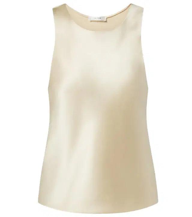 The Row Faustino silk satin top