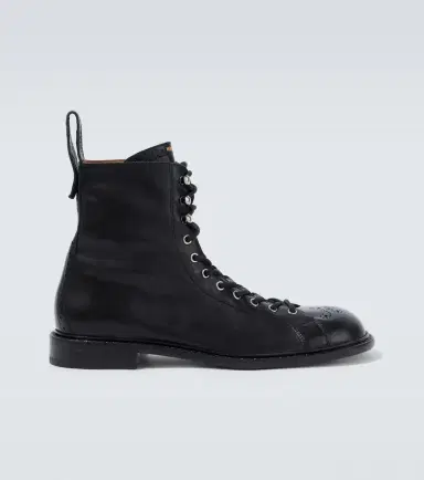 Versace Billy perforated leather combat boots | Thumbnail 3