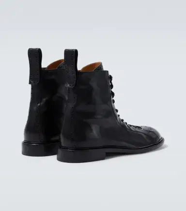 Versace Billy perforated leather combat boots | Thumbnail 6