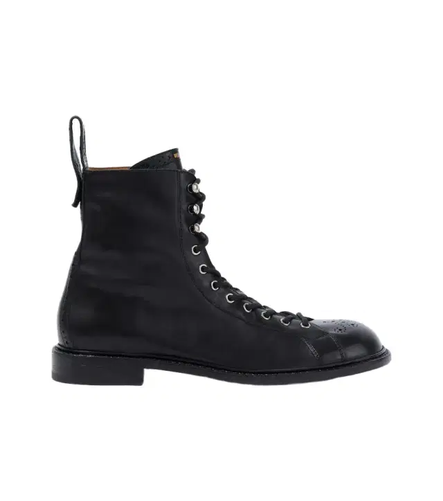 Billy perforated leather combat boots