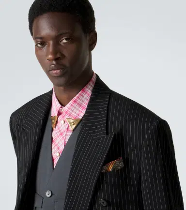 Versace Logo printed silk pocket square | Thumbnail 2