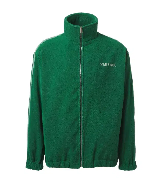 Medusa cotton terry zip-up sweatshirt