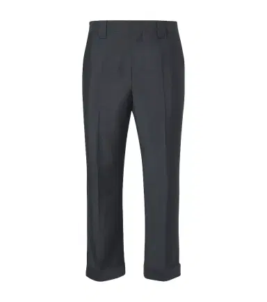 Versace Cropped wool and mohair straight pants | Thumbnail 1