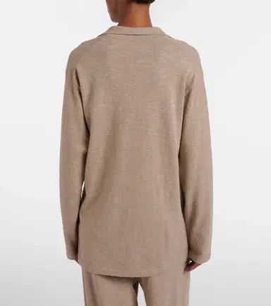 The Row Niosa cotton and linen polo sweater | Thumbnail 4