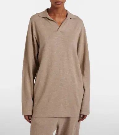 The Row Niosa cotton and linen polo sweater | Thumbnail 5