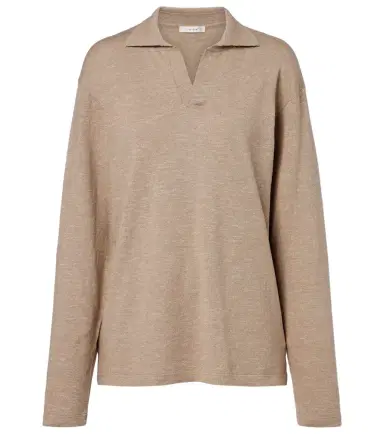 The Row Niosa cotton and linen polo sweater | Thumbnail 1